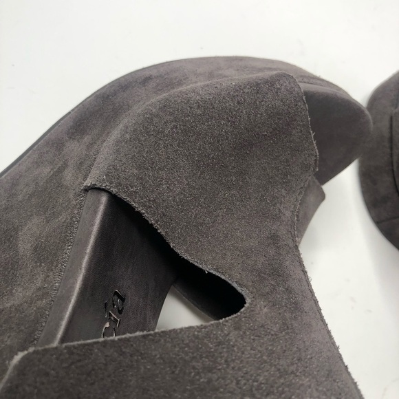 NEW Pedro García Terrence Smokey Grey Suede Platform Wedges Sandals SIZE 9 - Picture 8 of 16